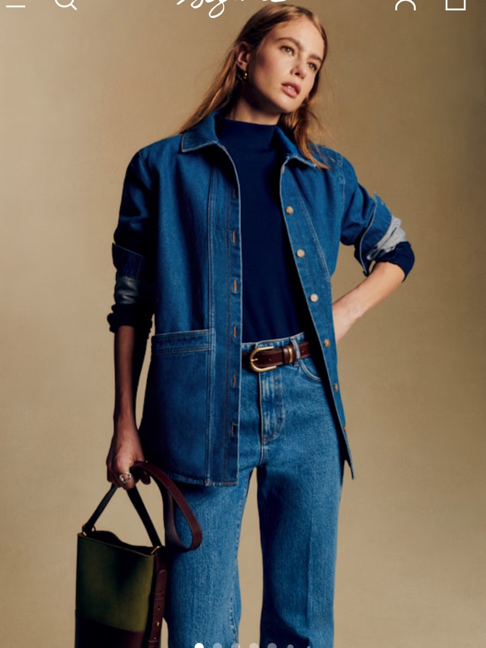 Sezane Will Jacket Denim Blue - Small